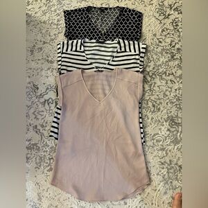 Three similar in stule tops